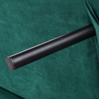 Divano Letto Velluto Verde 3 Posti Gambe In Metallo Schienale Imbottito capitonnè Moderno