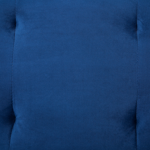 Divano Letto Velluto Blu 3 Posti Gambe In Metallo Schienale Imbottito capitonnè Moderno