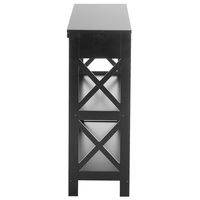 Console Madia credenza Nera 80 x 100 x 30 cm credenza 1 Cassetto 2 Ripiani Country