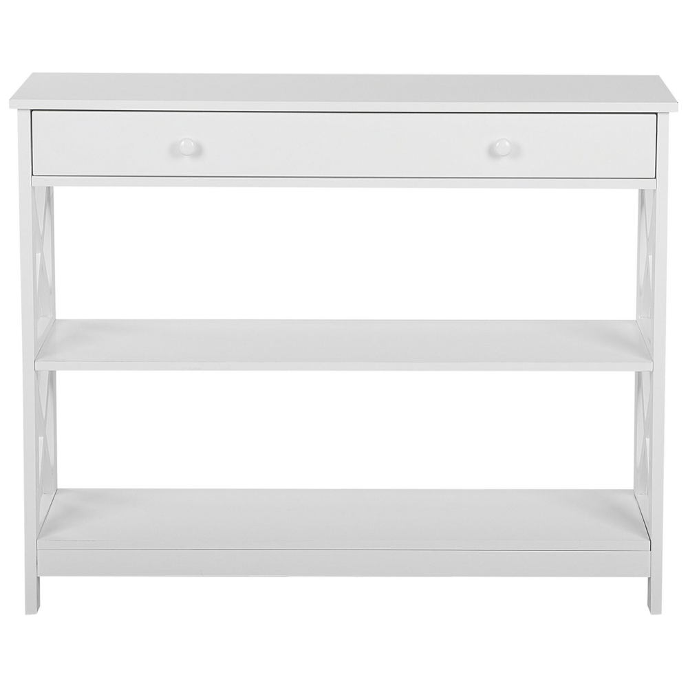 Console credenza Bianca 80 x 100 x 30 cm credenza 1 Cassetto 2 Ripiani Country