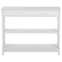 Console credenza Bianca 80 x 100 x 30 cm credenza 1 Cassetto 2 Ripiani Country