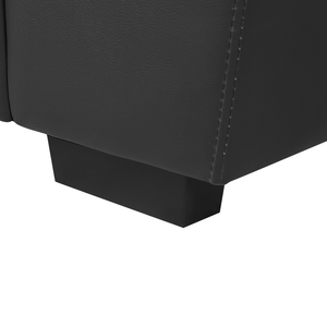 Divano da soggiorno in ecopelle a 2 posti Nero moderno divanetto