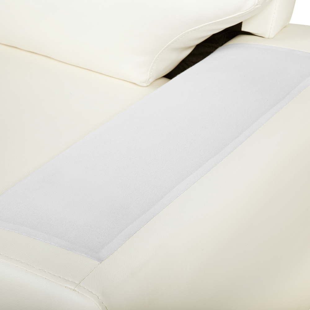 Divano da soggiorno in ecopelle a 2 posti color bianco sporco sofa moderno