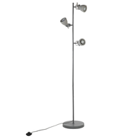 Lampada da Terra 3 Luci Grigio Cemento 165 cm Industriale stile moderno