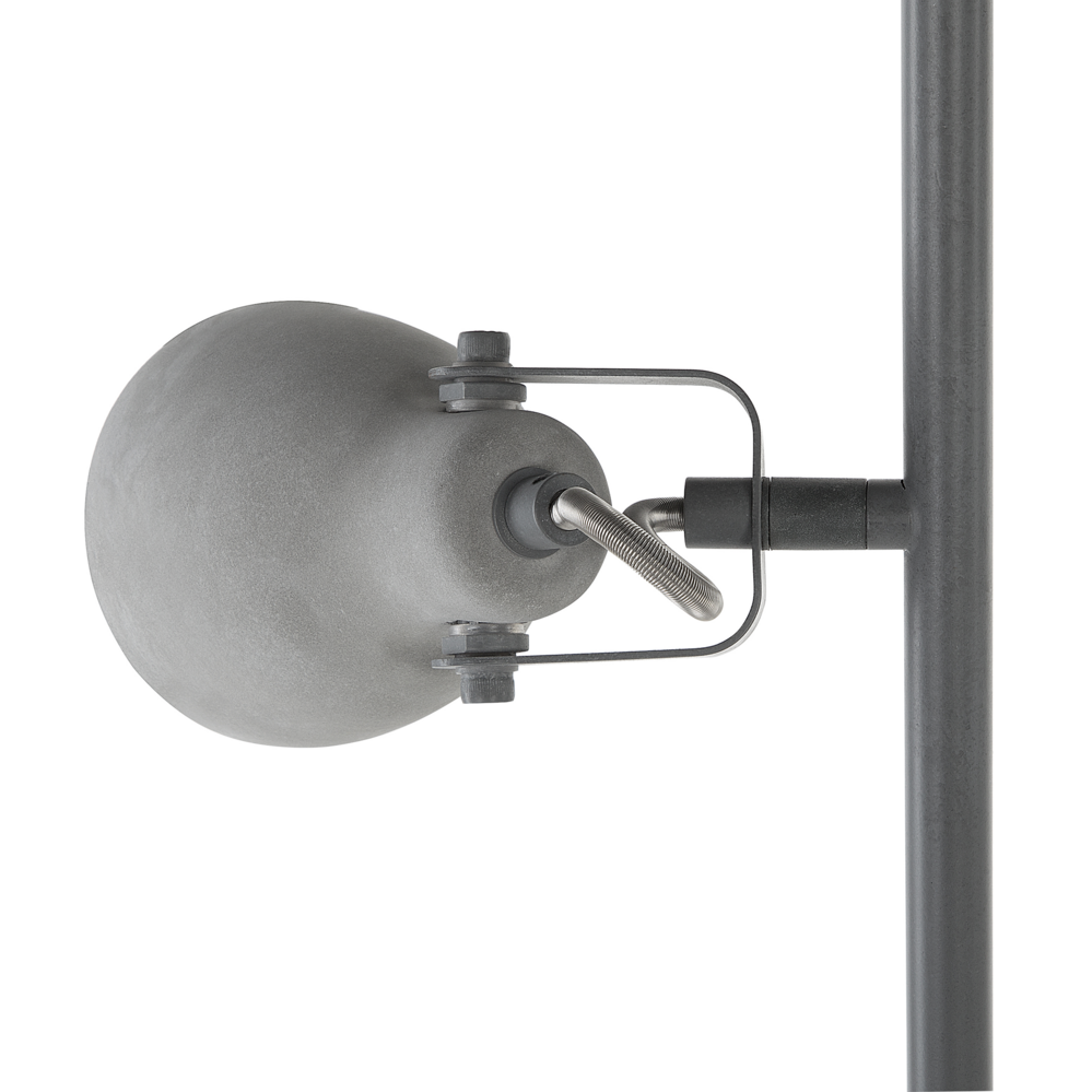Lampada da Terra 3 Luci Grigio Cemento 165 cm Industriale stile moderno