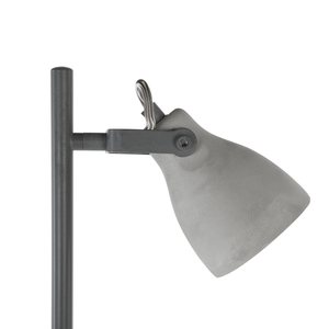 Lampada da Terra 3 Luci Grigio Cemento 165 cm Industriale stile moderno