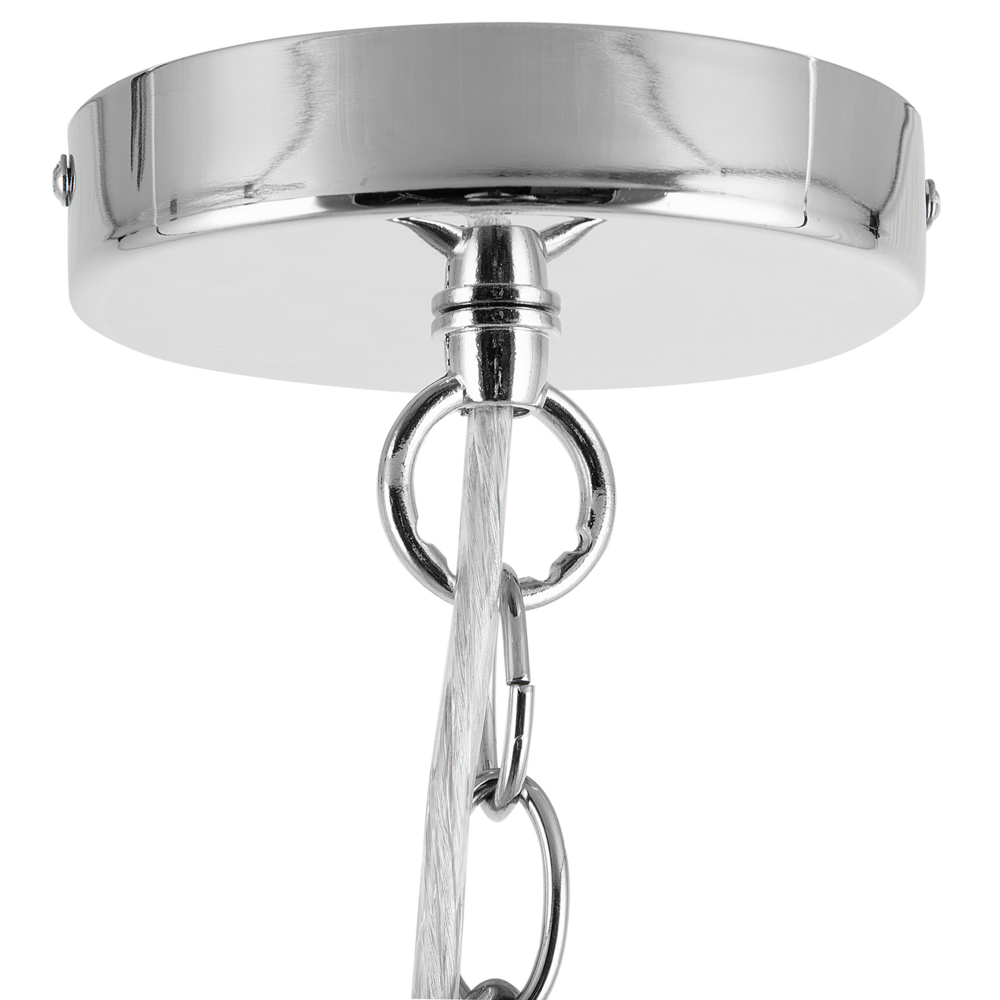 Lampada a Sospensione Lampadario in Cristallo Glam Bianco Grey Shade a 3 Luci