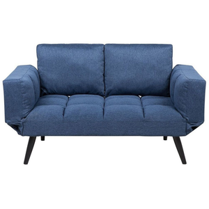 Divano Letto Blu Navy Divanetto Braccioli Regolabili Minimalista