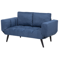 Divano Letto Blu Navy Divanetto Braccioli Regolabili Minimalista