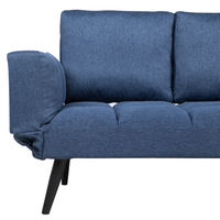 Divano Letto Blu Navy Divanetto Braccioli Regolabili Minimalista