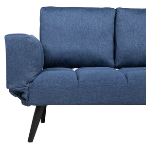 Divano Letto Blu Navy Divanetto Braccioli Regolabili Minimalista