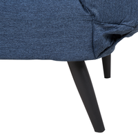 Divano Letto Blu Navy Divanetto Braccioli Regolabili Minimalista