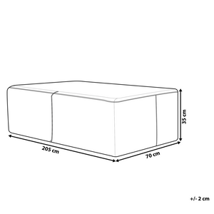 Copertura per mobili da giardino Copertura antipioggia in poliestere PVC grigio 205 x 70 x 35 cm