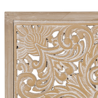 Decorazione da parete in legno chiaro 60 x 60 cm quadrato orientale