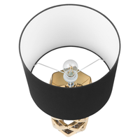 Lampada da Tavolo Base Dorata con Paralume Tamburo di colore ero abat jour  design moderno