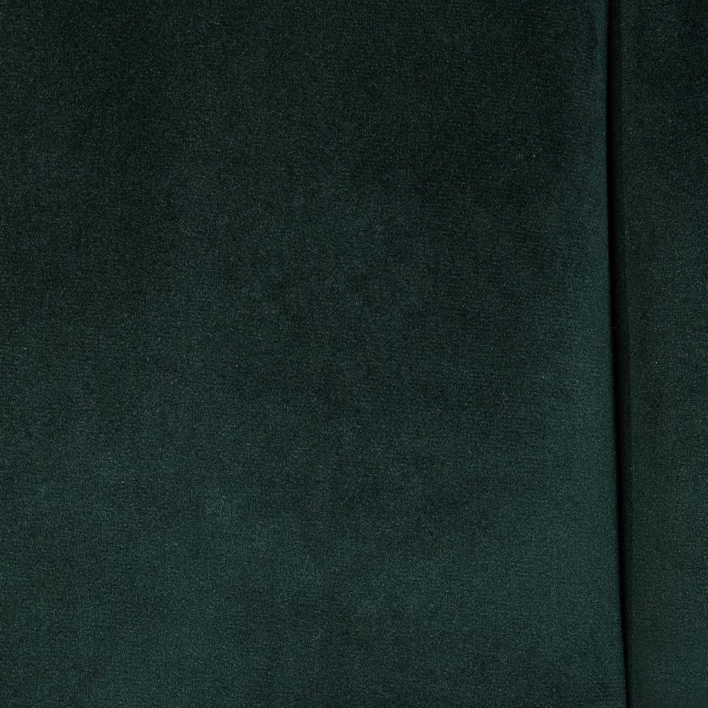 Divano in velluto verde smeraldo a 3 posti con schienale a canale incassato con gambe in legno