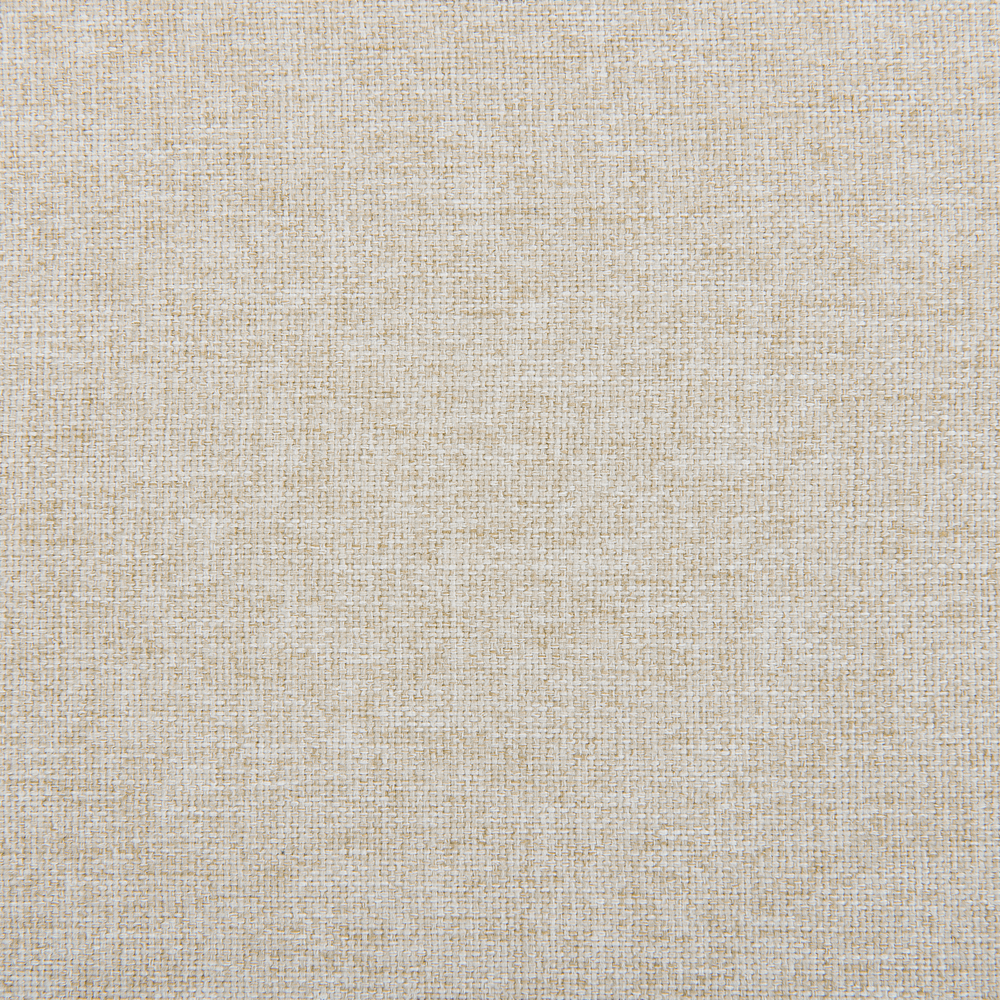 Divano Chesterfield Rivestimento in tessuto beige Gambe in legno scuro 3 posti