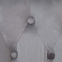 Sedia da ufficio girevole in velluto grigio con bottoni regolabili in altezza