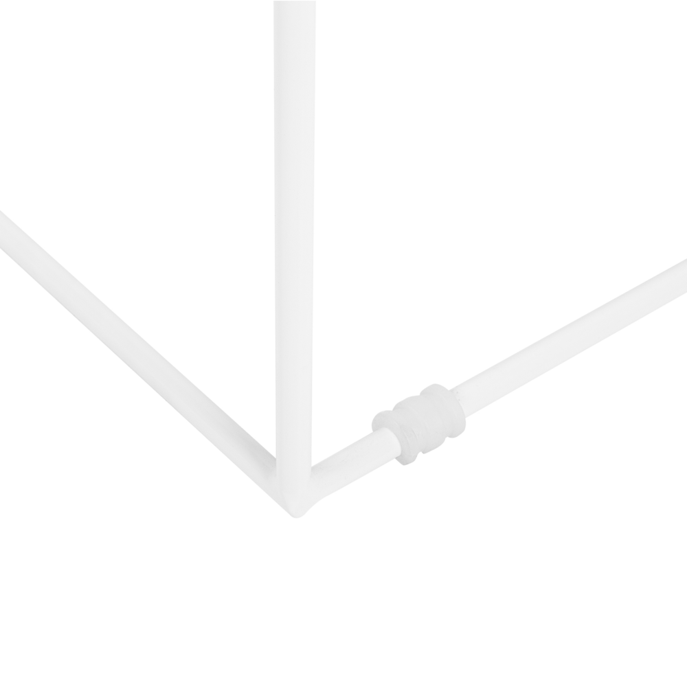 Tavolino in metallo bianco 50 x 40 x 40 cm vassoio da tavolo con industriale