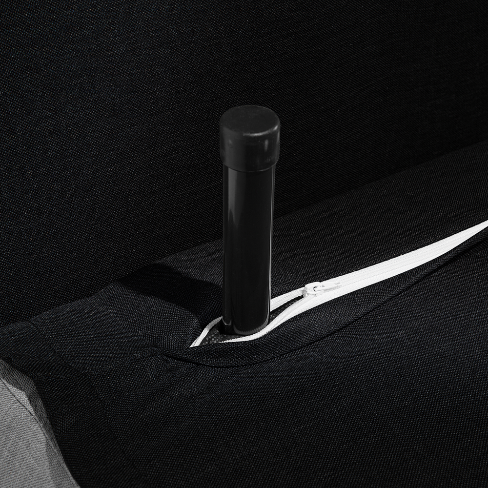 Divano letto imbottito in tessuto Nero poltrona letto singola pieghevole