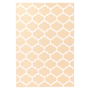 Tappeto in tessuto beige 140 x 200 cm reversibile per interni ed esterni marocchino