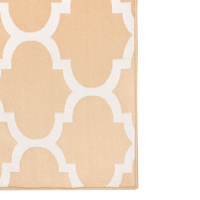 Tappeto in tessuto beige 140 x 200 cm reversibile per interni ed esterni marocchino