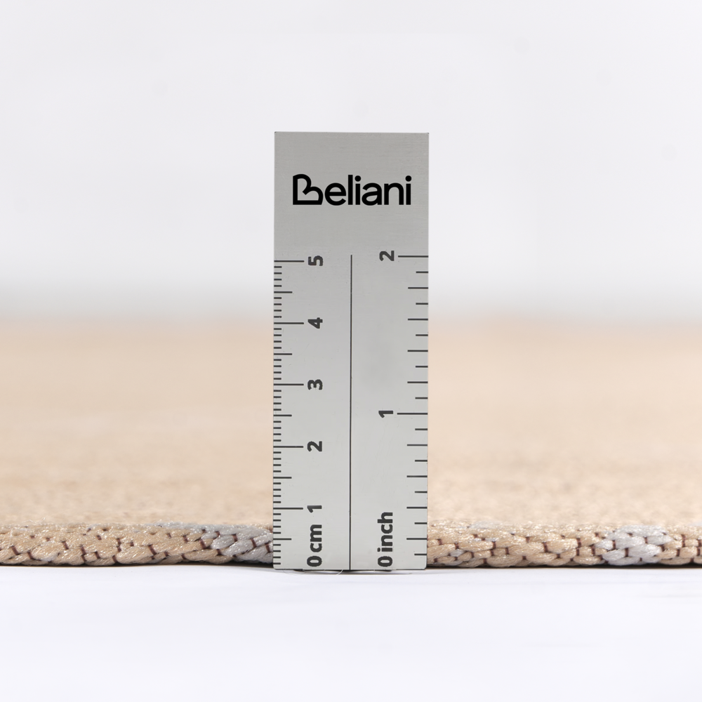 Tappeto in tessuto beige 140 x 200 cm reversibile per interni ed esterni marocchino