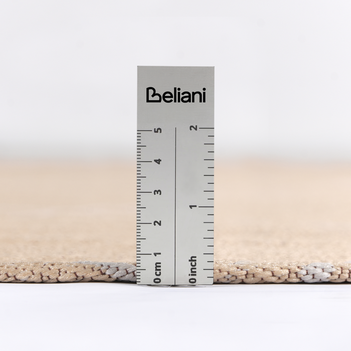 Tappeto in tessuto beige 140 x 200 cm reversibile per interni ed esterni marocchino