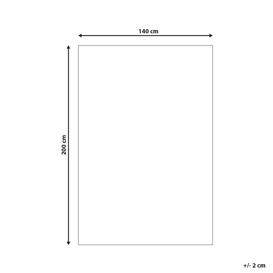 Tappeto in tessuto beige 140 x 200 cm reversibile per interni ed esterni marocchino