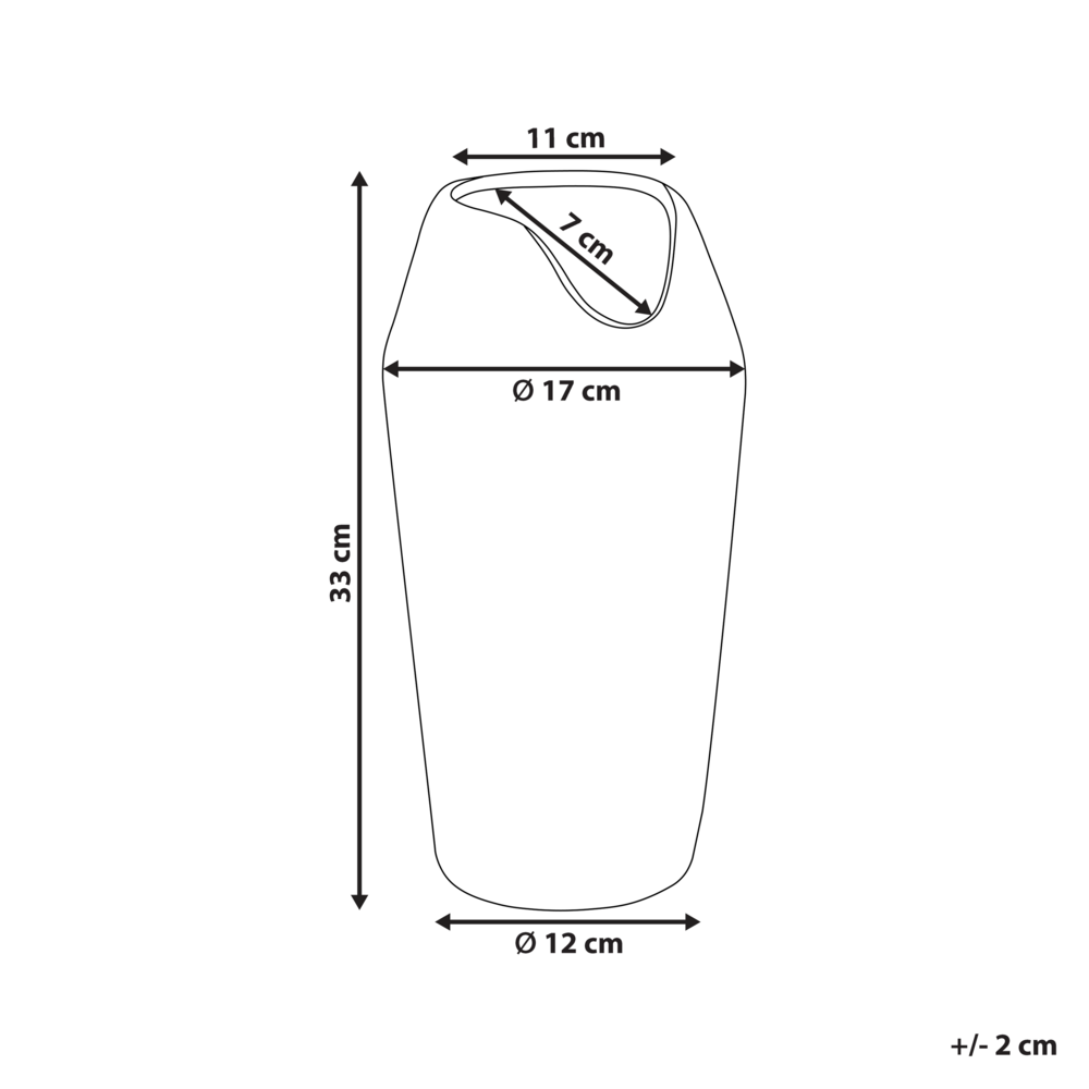 Vaso da Tavolo Decorativo Argento gres porcellanato 33 cm Glam stile moderno