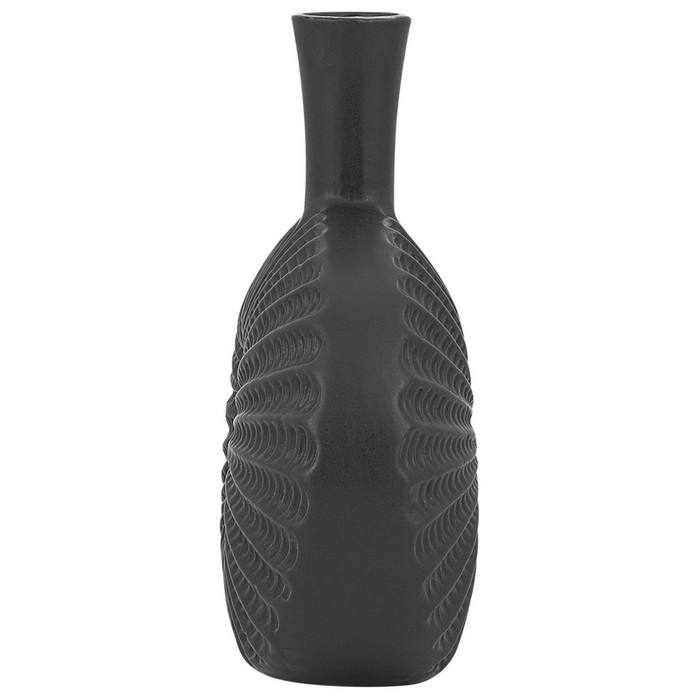 Vaso da Tavolo Decorativo gres porcellanato Nera 24 cm Ovale Glamour in stile moderno