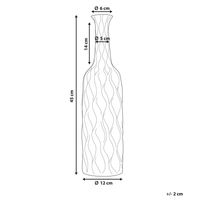 Vaso da fiori decorativo argento gres porcellanato forma bottiglia 12 x 45 cm stile modern glam