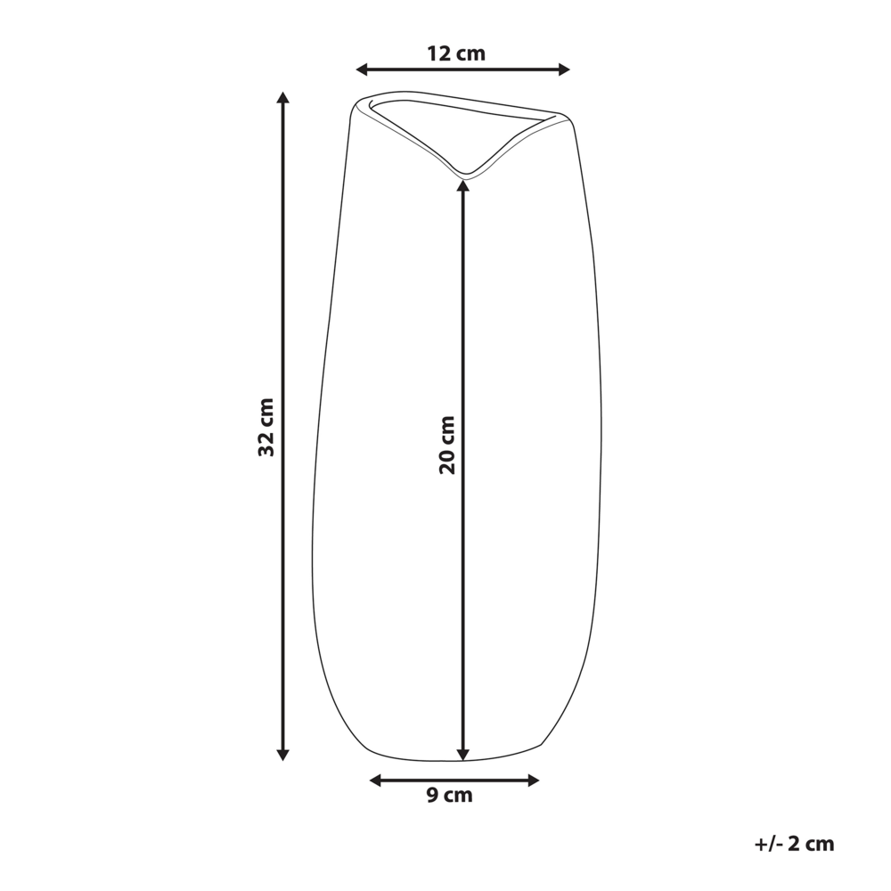 Vaso da Tavolo Decorativo Argento gres porcellanato 32 cm Glam stile moderno