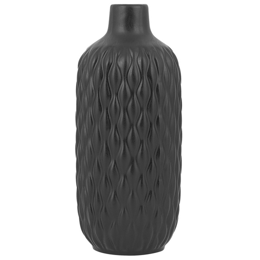Vaso da Tavolo Decorativo gres porcellanato di colore Nero 31 cm Glamour in stile moderno contemporaneo