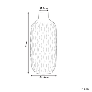 Vaso da Tavolo Decorativo gres porcellanato Bianca 31 cm Glamour in stile moderno