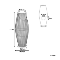 Lanterna Salice Nero 72 cm Boho accessorio decorativo stile moderno