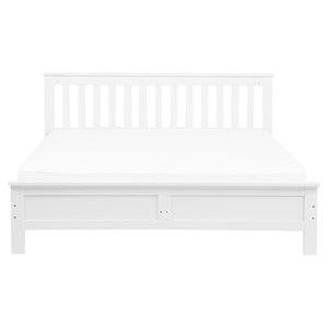 Letto in legno di pino bianco 160 x 200 cm in stile scandinavo