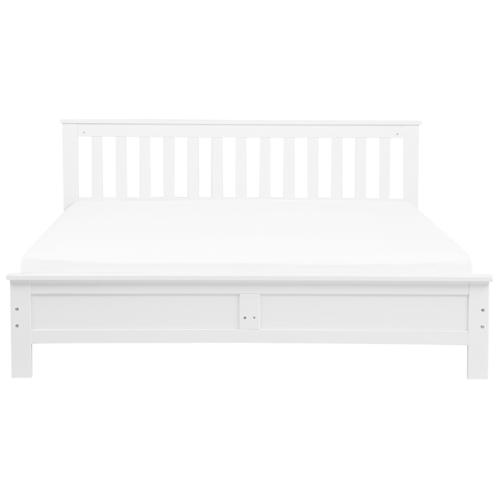 Letto in legno di pino bianco 180 x 200 cm in stile scandinavo