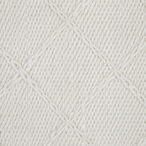 Tappeto tappetino Lana Bianco Sporco con Cotone 140 x 200 cm Rettangolare Intrecciato a Mano Motivo Geometrico Boho