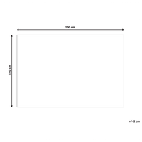 Tappeto tappetino Lana Bianco Sporco con Cotone 140 x 200 cm Rettangolare Intrecciato a Mano Motivo Geometrico Boho