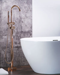 Rubinetto per vasca da bagno Rubinetto per vasca freestanding in ottone rame con doccetta Design moderno