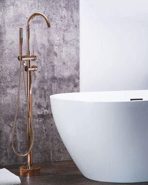 Rubinetto per vasca da bagno Rubinetto per vasca freestanding in ottone rame con doccetta Design moderno