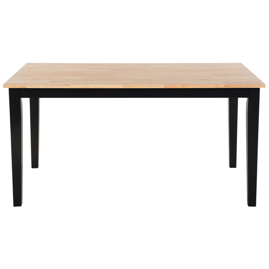 Tavolo da pranzo in legno chiaro da tavolo 74 x 120 x 75 cm Tavolo da cucina con gambe nere
