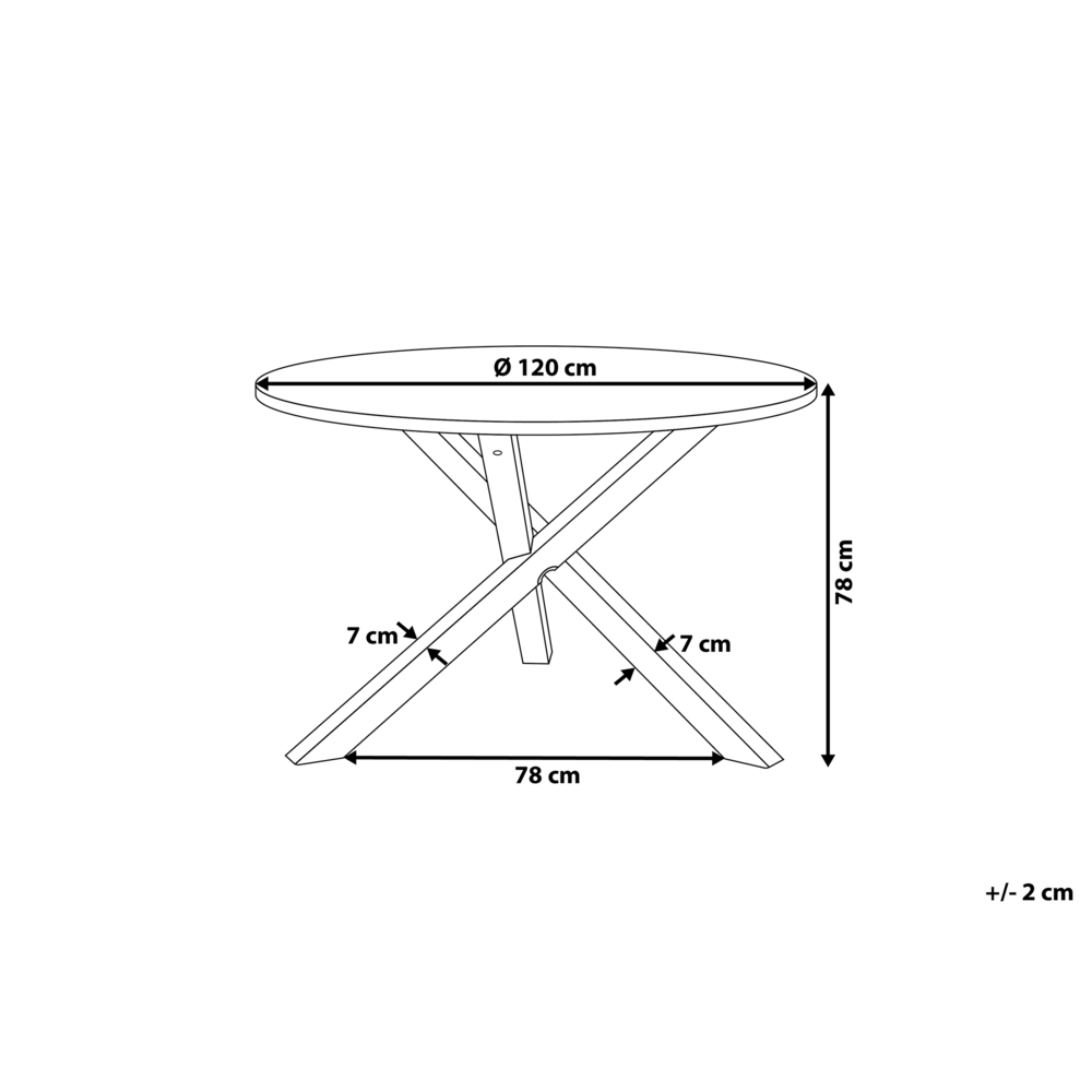 Tavolo da pranzo in legno chiaro bianco ø 120 cm rotondo scandinavo