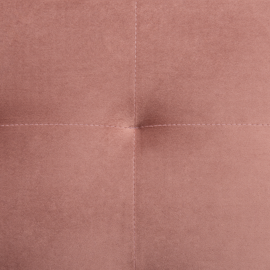 Poggiapiedi quadrato in tessuto trapuntato in velluto rosa ottomana moderno con gambe dorate