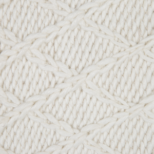 Tappeto in lana bianco sporco con viscosa 80 x 150 cm rettangolare intrecciato a mano Boho