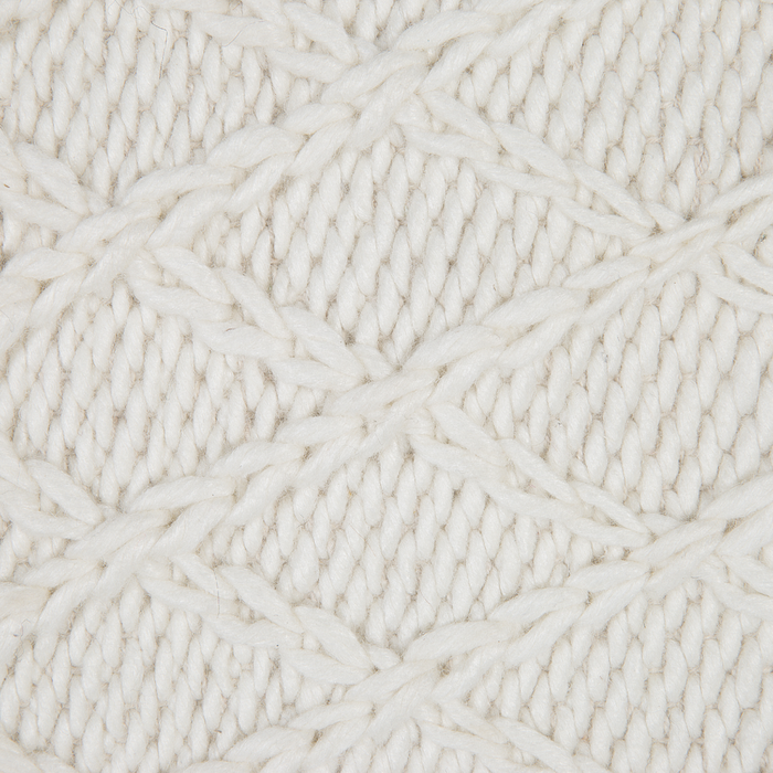 Tappeto in lana bianco sporco con viscosa 80 x 150 cm rettangolare intrecciato a mano Boho