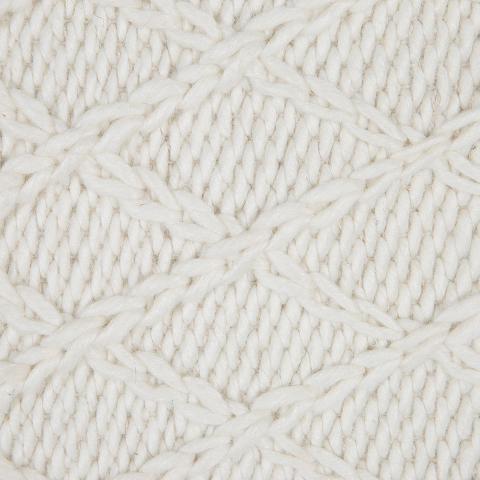 Tappeto in lana bianco sporco con viscosa 140 x 200 cm rettangolare intrecciato a mano Boho