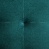 Pouf ottomana in velluto trapuntato in tessuto trapuntato moderno soggiorno quadrato poggiapiedi gambe dorate