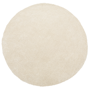 Tappeto Shaggy Beige 140 cm Moderno Tappeto Rotondo Trapuntato a Pelo Lungo